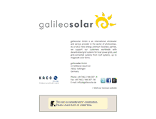 Tablet Screenshot of galileosolar.eu